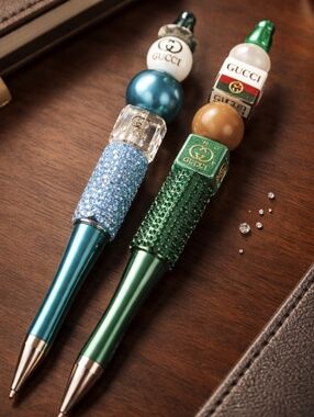 x2 Beaded Pens Handcrafted